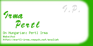 irma pertl business card